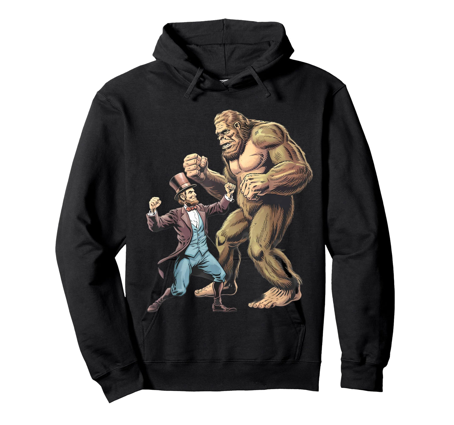 Abraham Lincoln Fighting Bigfoot T-Shirt