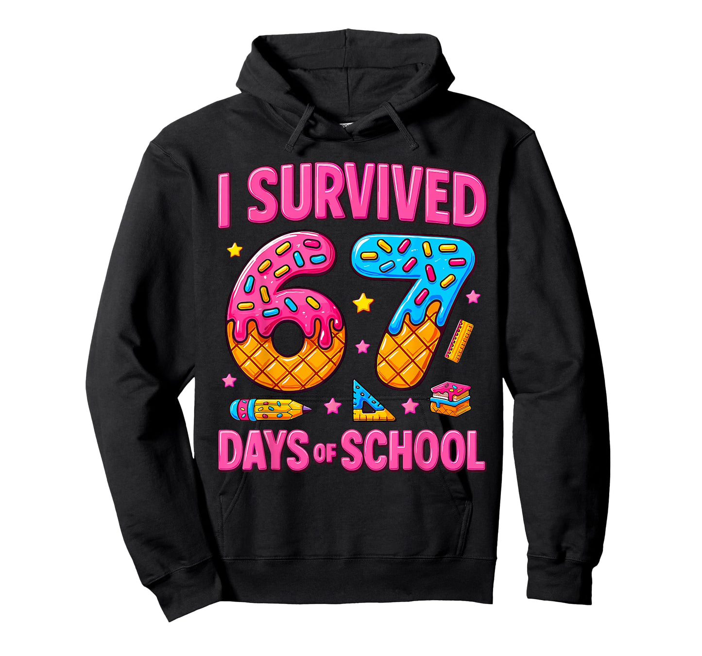 I Survived 67 Days of School Funny Meme Teachers Students T-Shirt