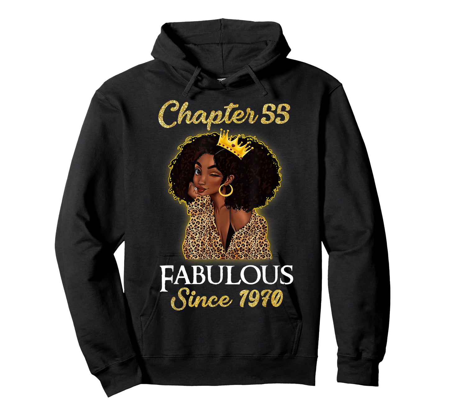 Chapter 55 Fabulous Since 1970 55th Birthday Girls Leopard T-Shirt