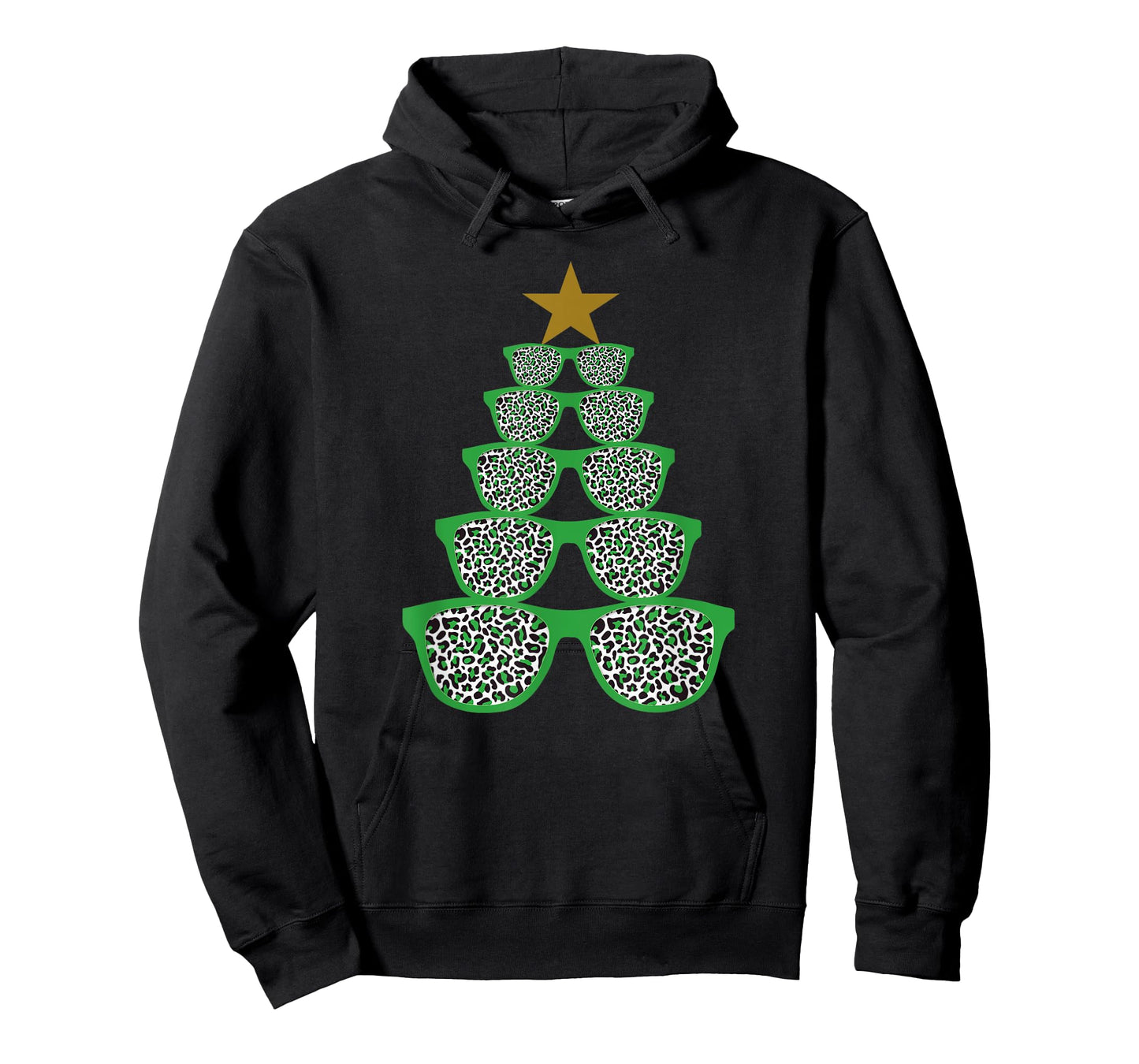 Cute Sunglasses Optometrist Christmas Tree Leopard Optician T-Shirt