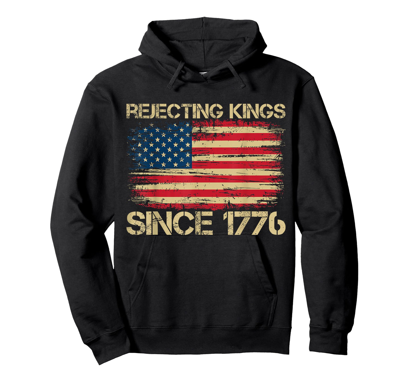 Rejecting Kings Since 1776 American Vintage Flag T-Shirt