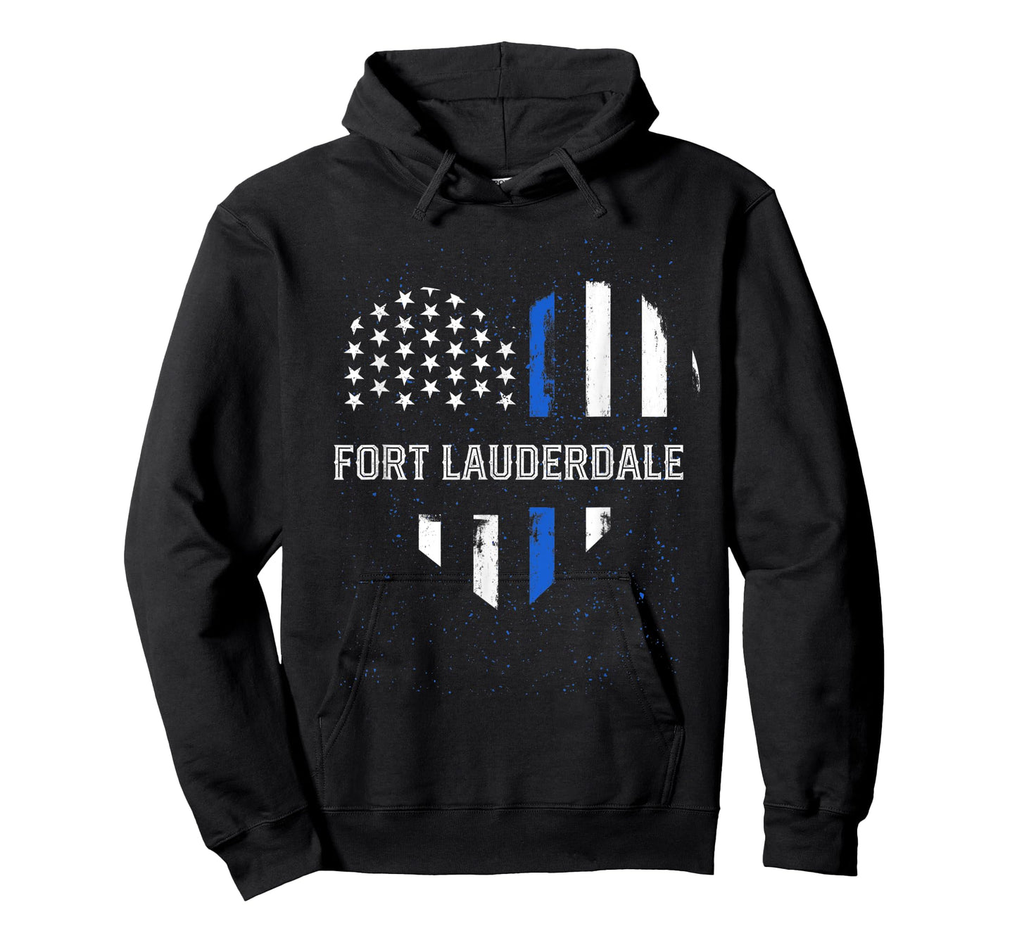 Thin Blue Line Heart Fort Lauderdale Police Officer T-Shirt