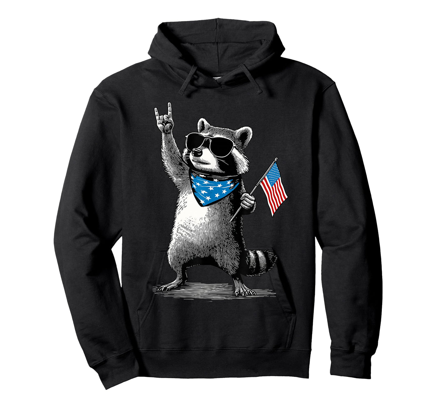 USA Patriotic Raccoon Men Women Kids Funny 4th of July T-Shirt