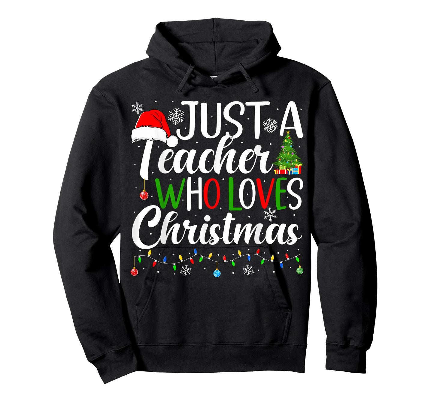Just a Teacher Who Loves Christmas Funny Christmas Teacher T-Shirt