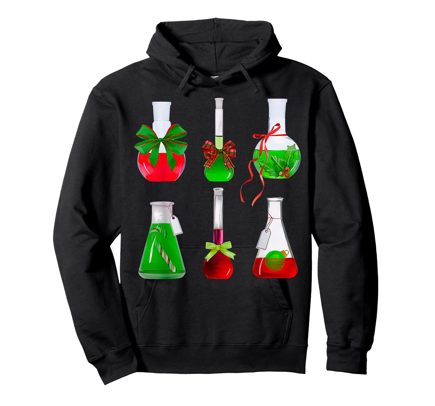 Coquette Bow Beakers Chemistry Lab Tech Scientist Christmas T-Shirt