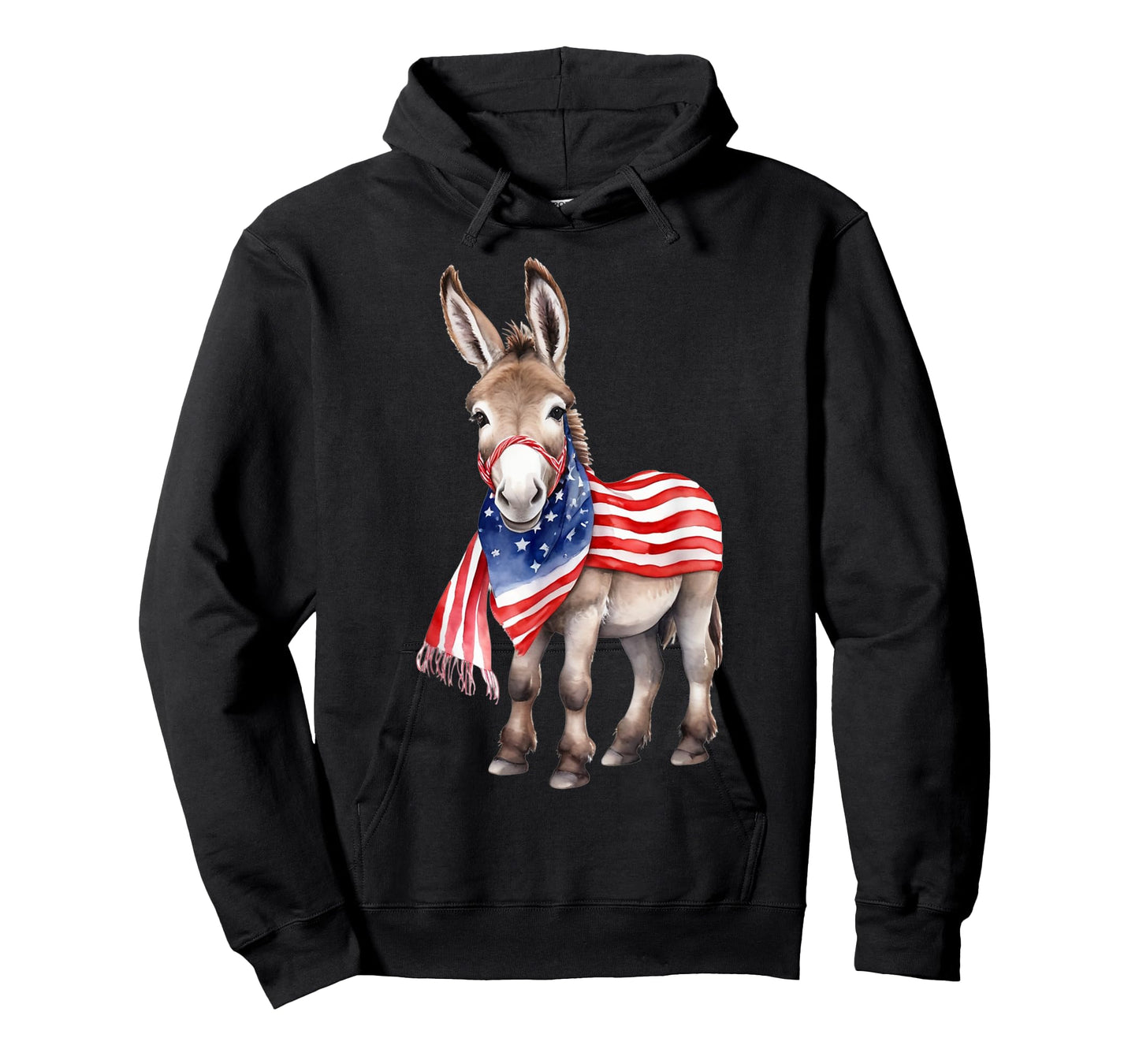 Donkey 4th of July American Flag Donkey Animal Patriotic Women Kids Men T-Shirt