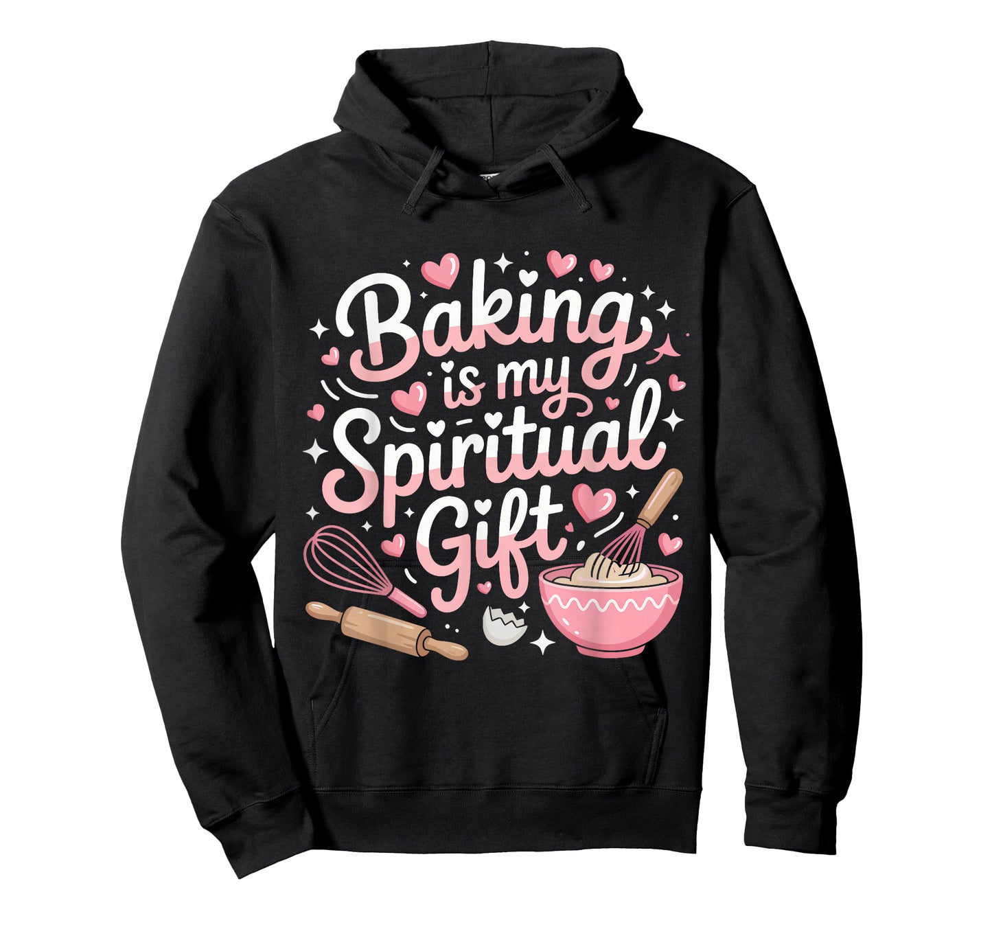 Baking Is My Spiritual Gift Pink Funny Graphic T-Shirt