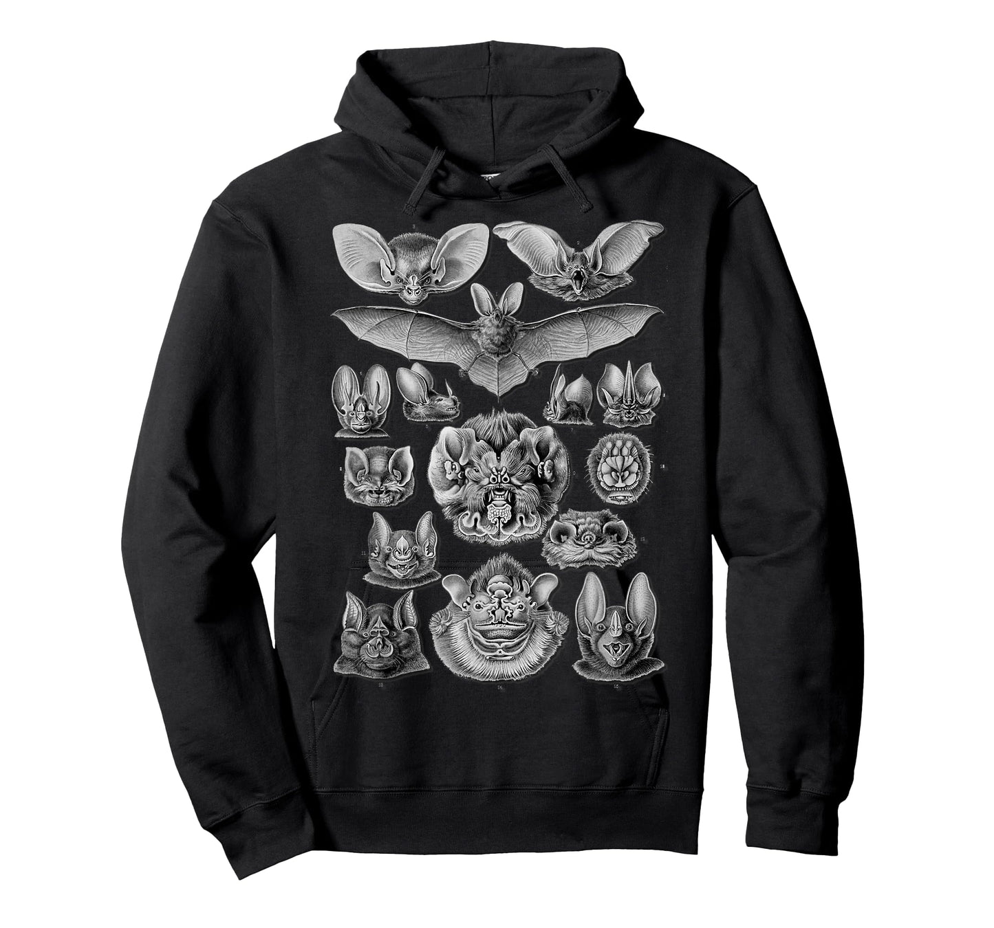 Bats Scientific Illustration Drawing Biology Art Halloween T-Shirt Small
