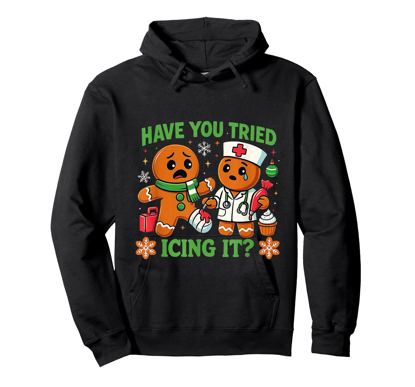 Christmas Have You Tried Icing It Gingerbread ICU Nurse T-Shirt