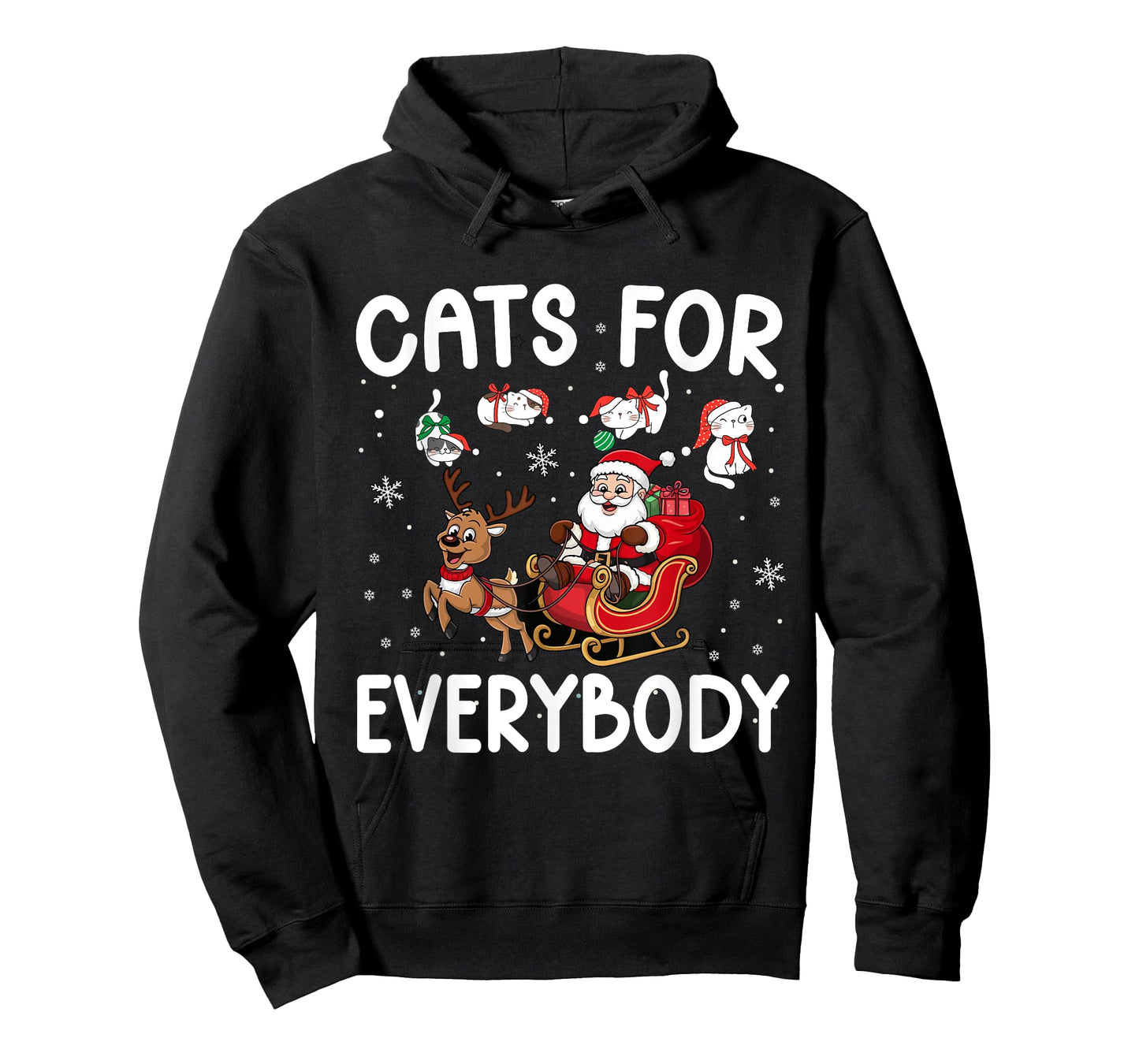 Cats For Everybody Christmas Cat Funny Christmas T-Shirt