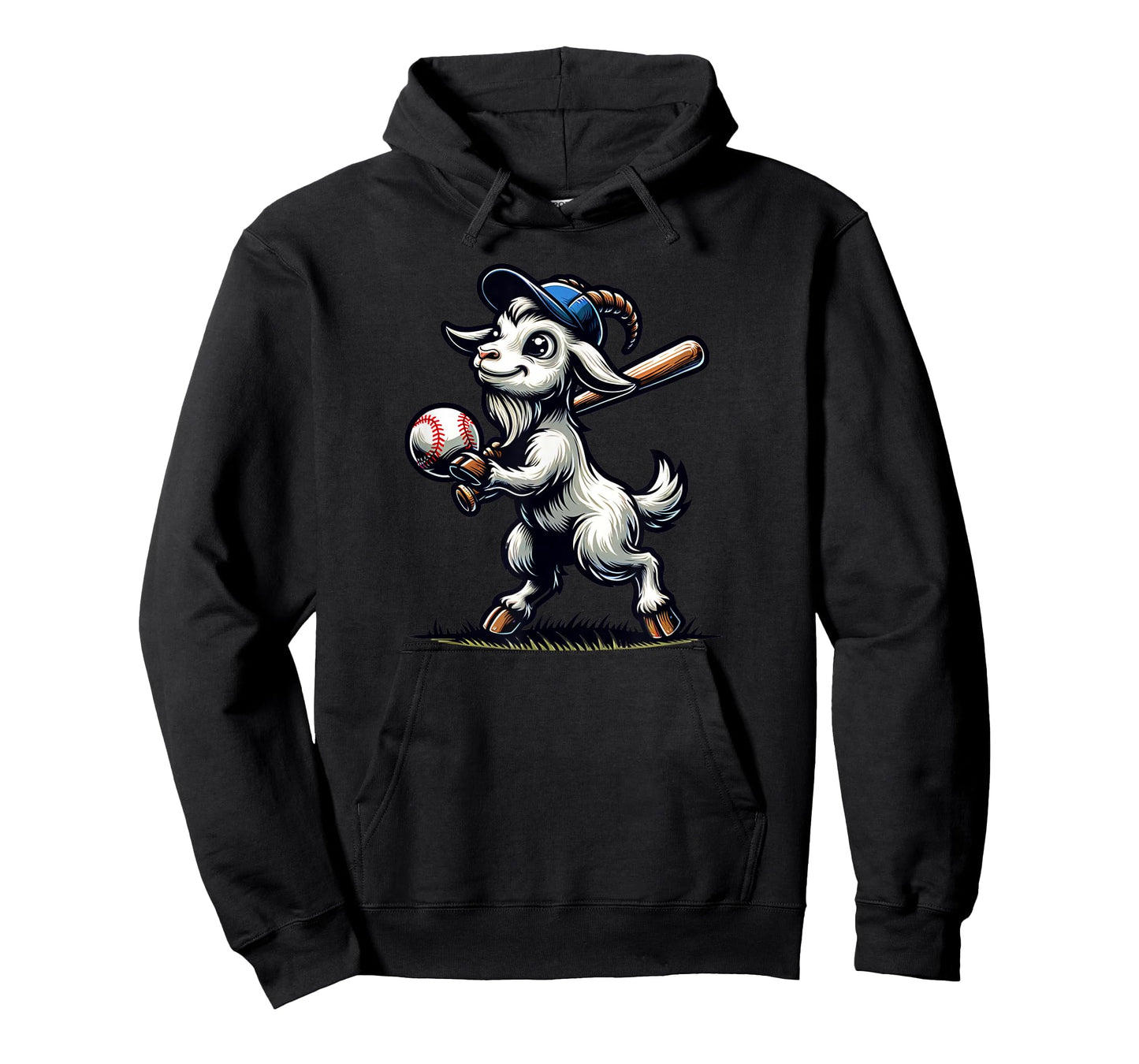 Cute Goat Playing Baseball Men Women Kids T-Shirt