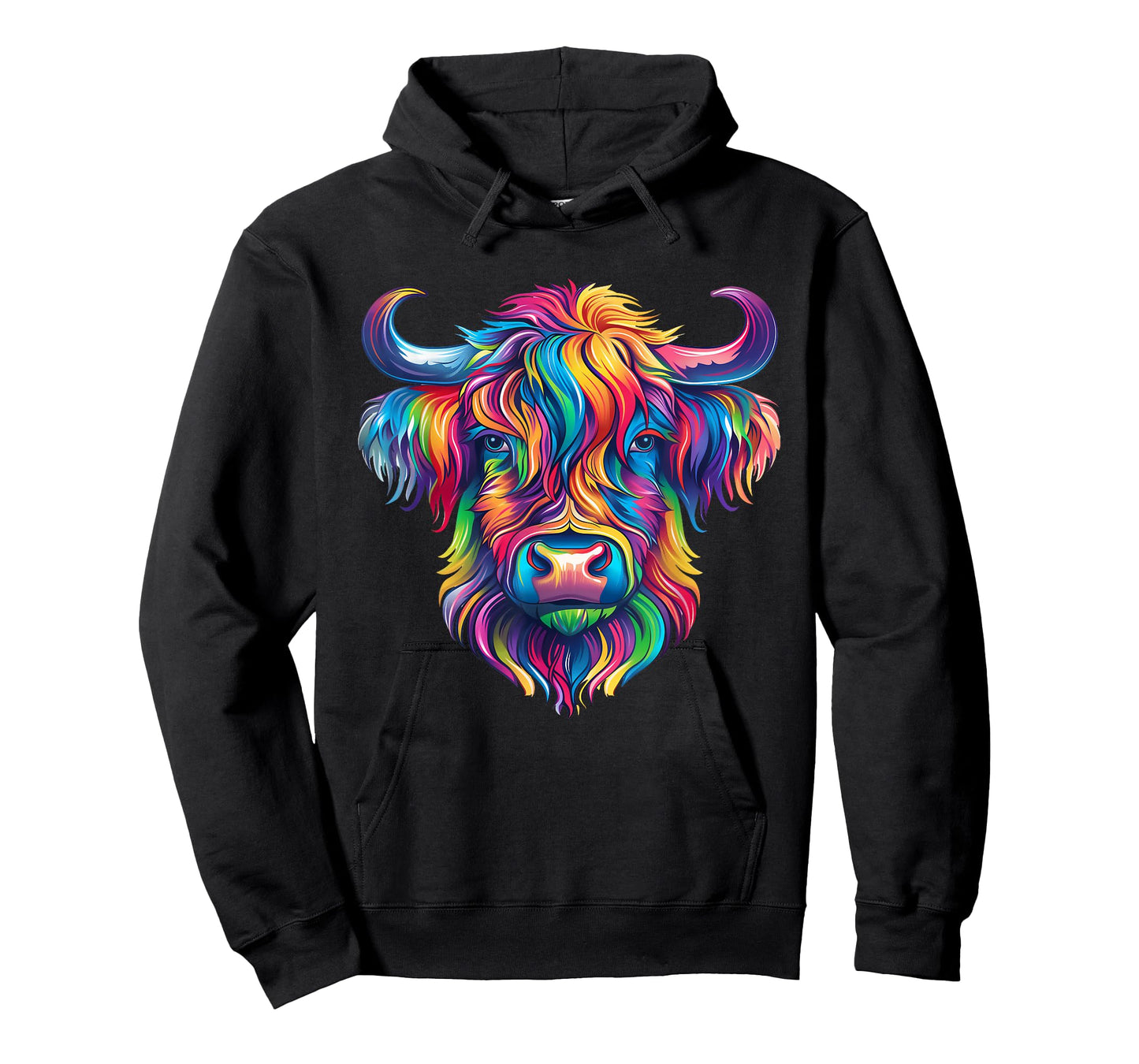 Colorful Scottish Highland Cow Face Highlander Cattle T-Shirt