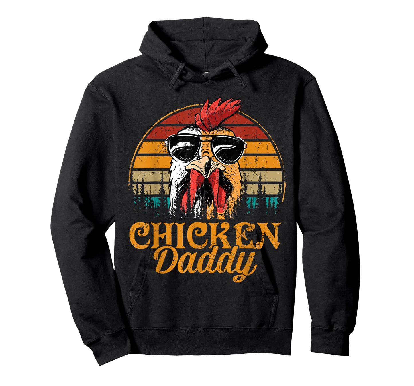 Chicken Daddy Vintage Poultry Farmer Funny Fathers Day Mens T-Shirt