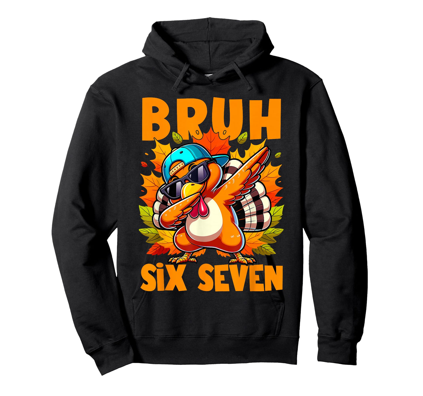 Six Seven Bruh Dabbing Turkey Thanksgiving 67 Meme T-Shirt
