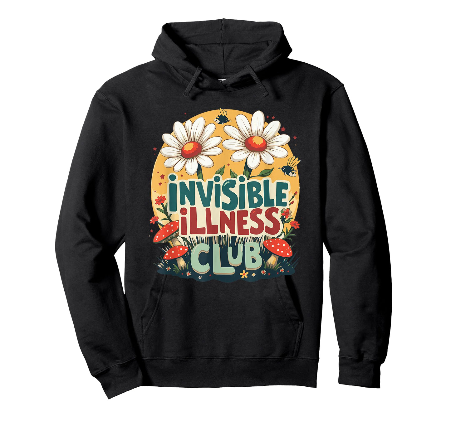 Cute Invisible Illness Social Club ,Floral Hidden Disability T-Shirt