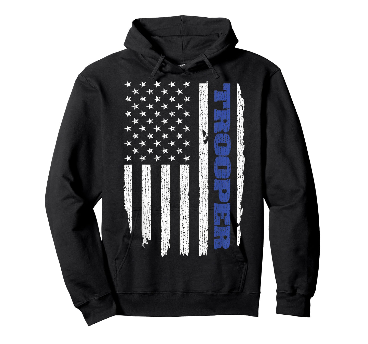 State Trooper Police Thin Blue Line USA Flag T-Shirt