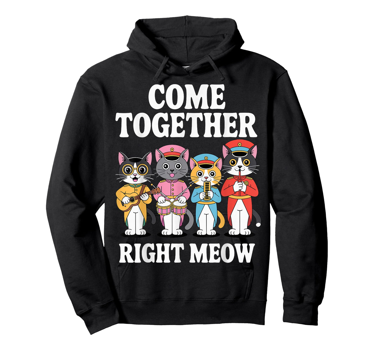 Womens Cat Funny Noble Cat Come Together Right Meow T-Shirt