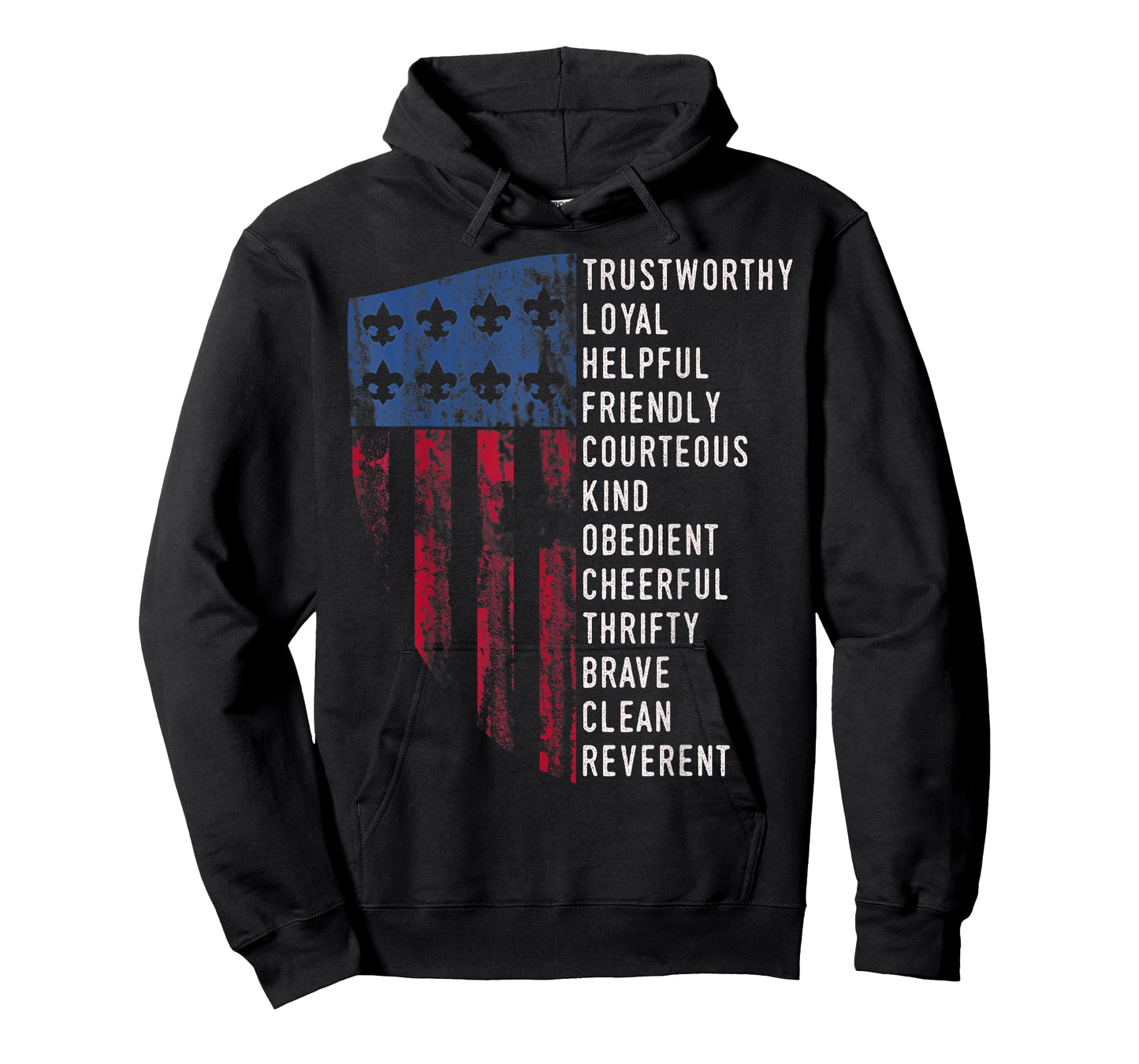 Vintage Scouting Gift | US America Flag Scouting Law T-Shirt