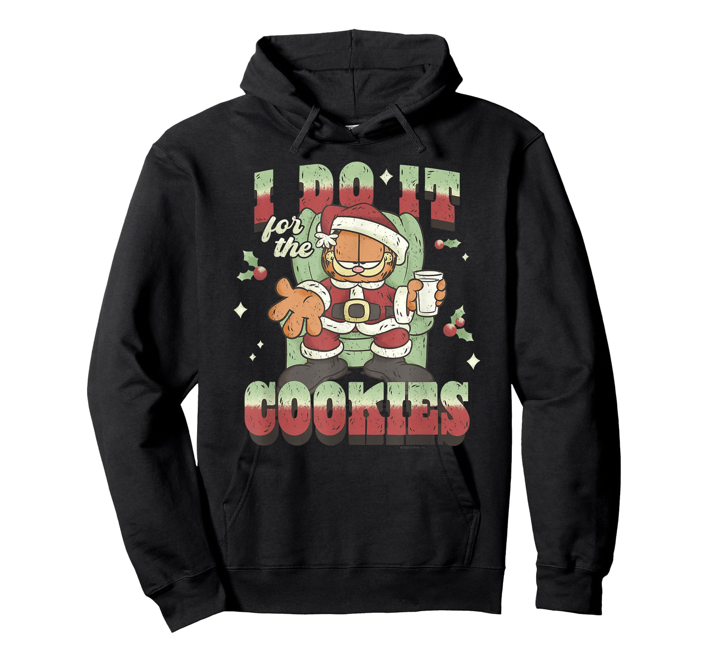 Garfield Christmas I Do It for The Cookies Holidays Portrait T-Shirt