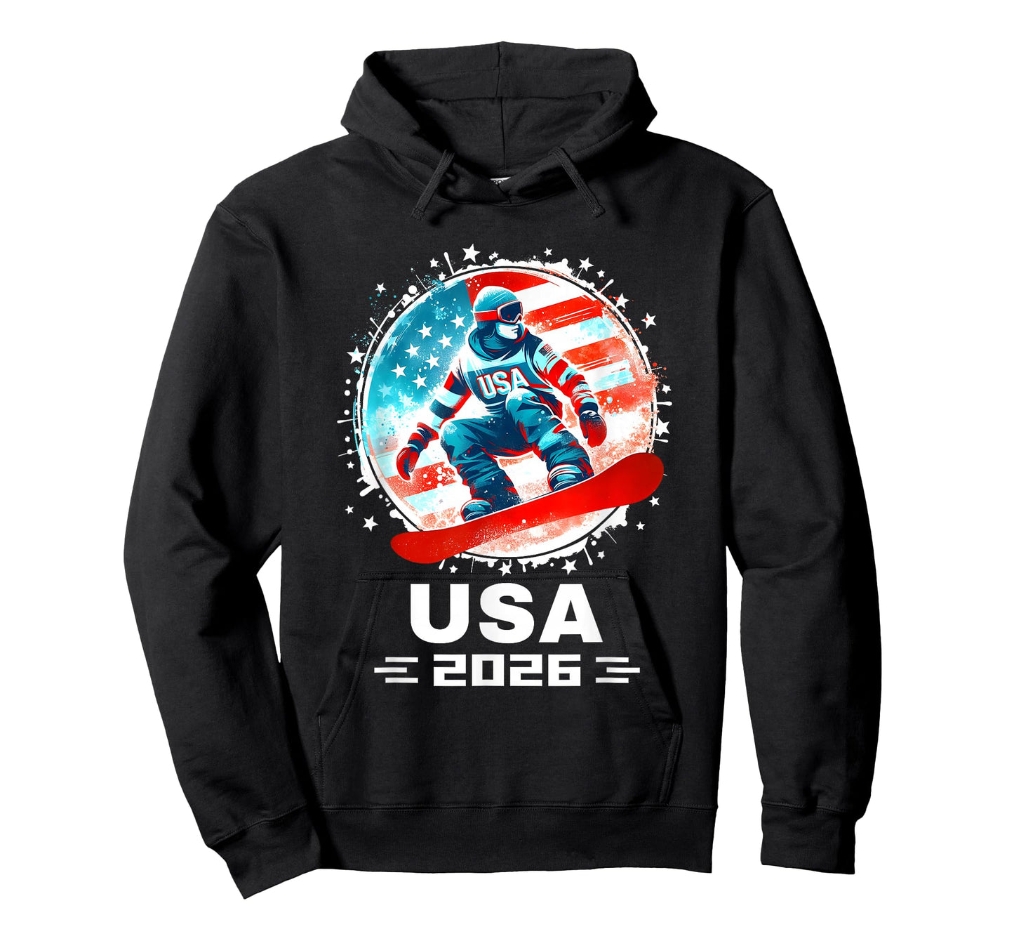 Snowboard USA Go USA Team Tshirt USA Flag 2026 Snowboarding T-Shirt
