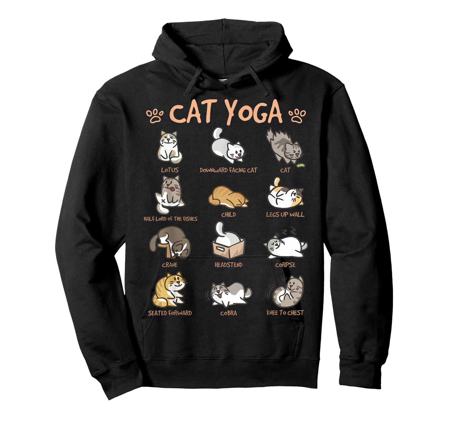 Cat Yoga Poses Cats Practicing Mindfulness Meditation Kitten T-Shirt