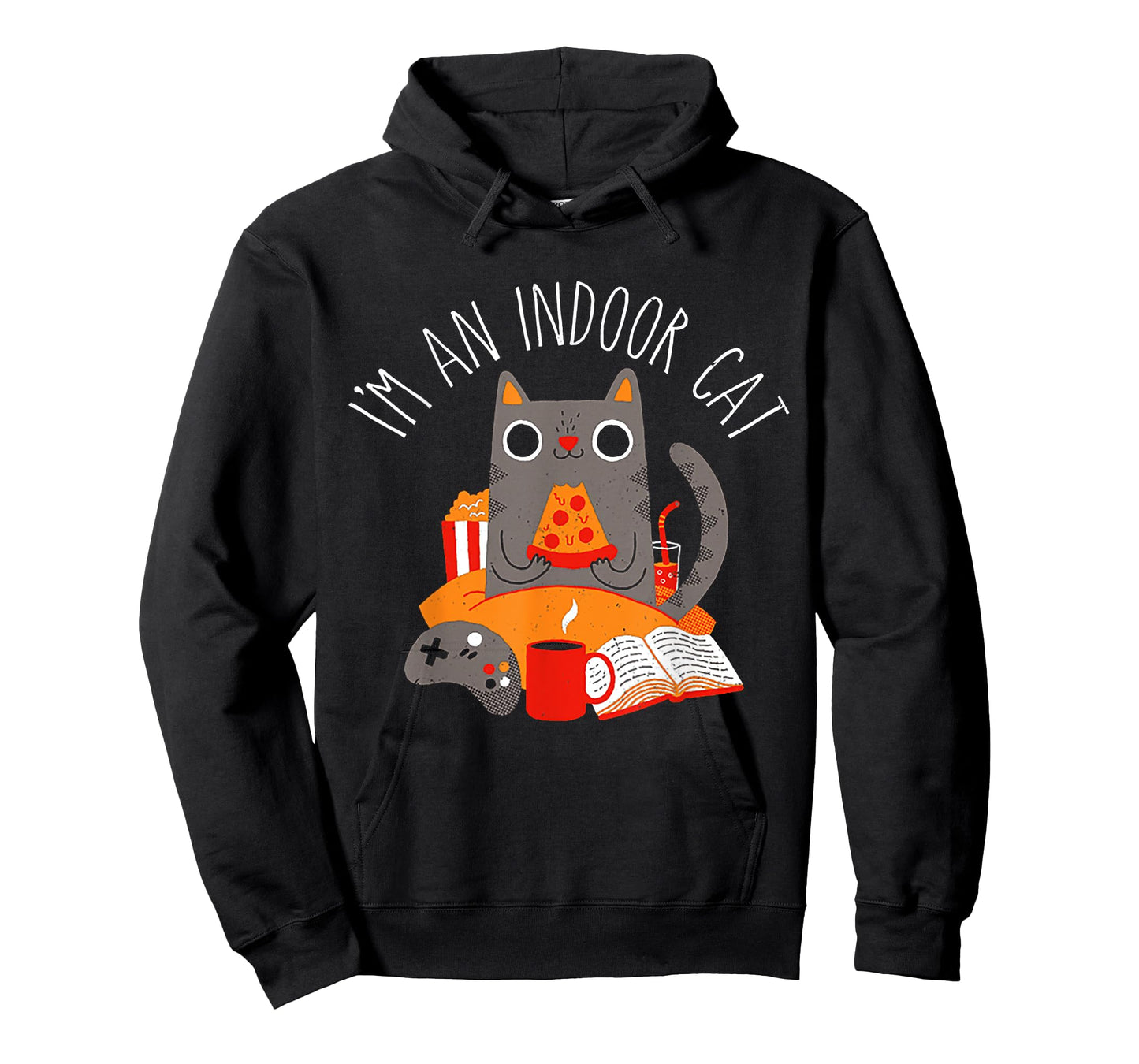 I'm An Indoor Cat Funny Reading Coffee Gaming Cat Person Tee Men Women T-Shirt