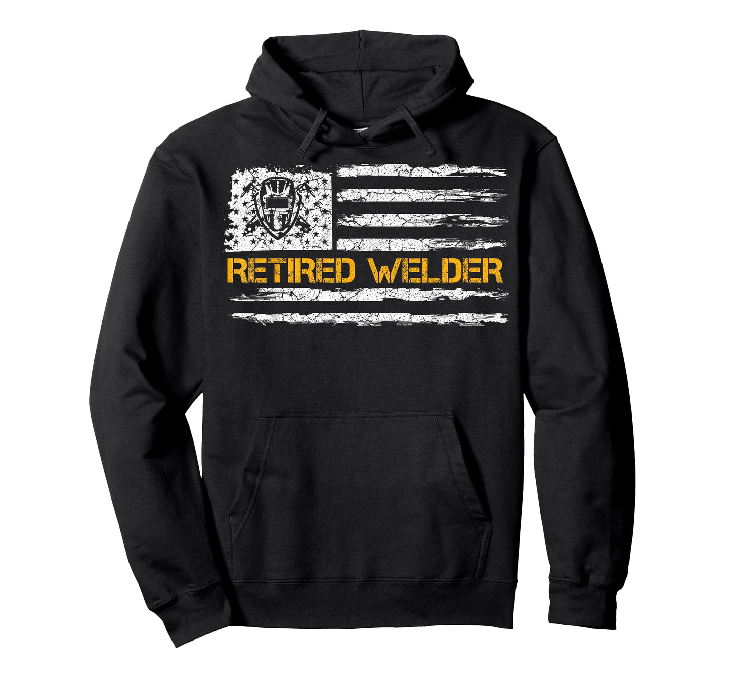 Vintage USA American Flag Retired Welder Retirement Welding T-Shirt