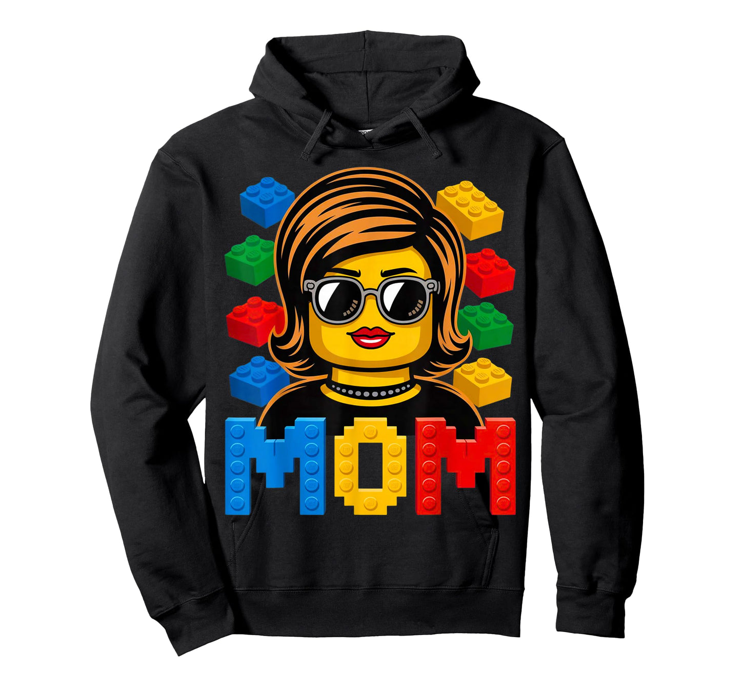 Family Mom Master Builder Building Bricks Blocks Mothers Day T-Shirt