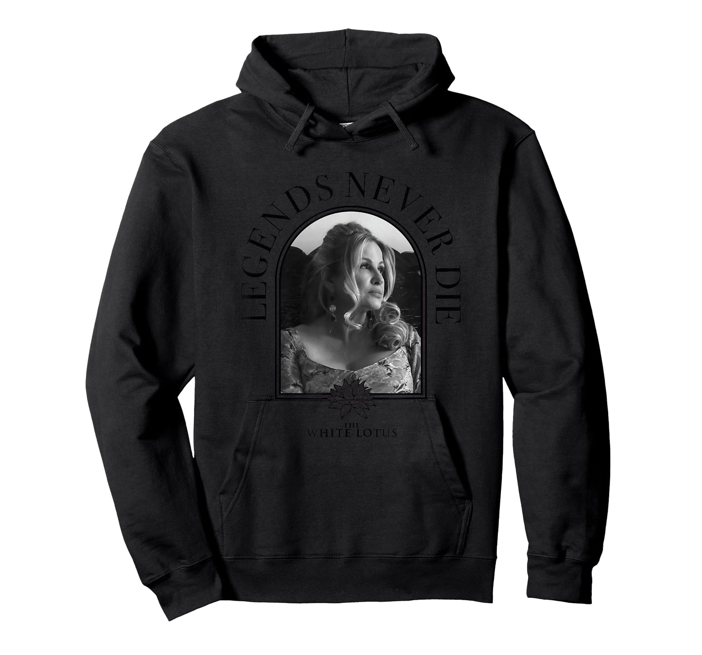 The White Lotus Black & White Tanya Legends Never Die Frame T-Shirt