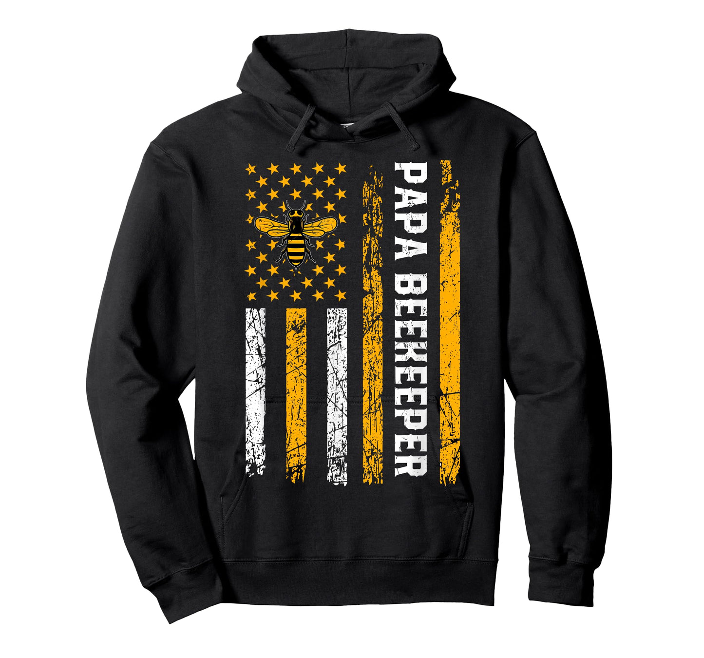 Papa Beekeeper - American Flag Bees Honey Apiarist Lover Dad T-Shirt