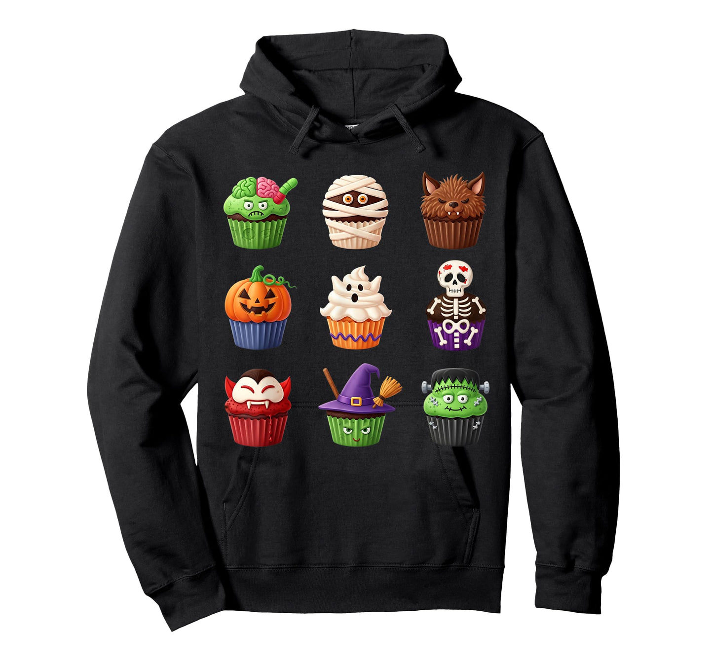Cute Halloween Bakery Cupcake Dessert Men Women Boy Girls T-Shirt