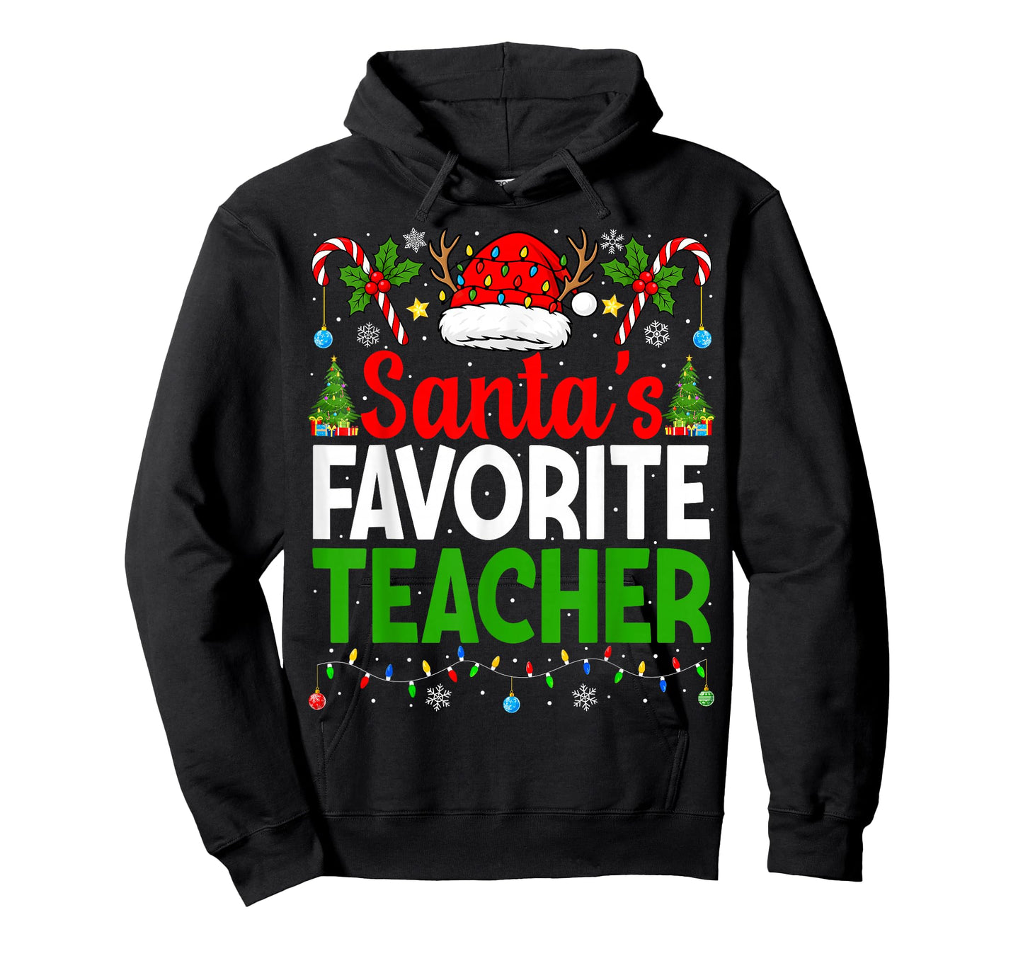 Santa's Favorite Teachers Christmas Funny Christmas Teacher T-Shirt