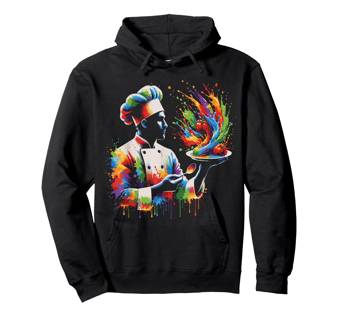 Colorful Chef Design with Splash Art, Kitchen Cooking Lovers T-Shirt