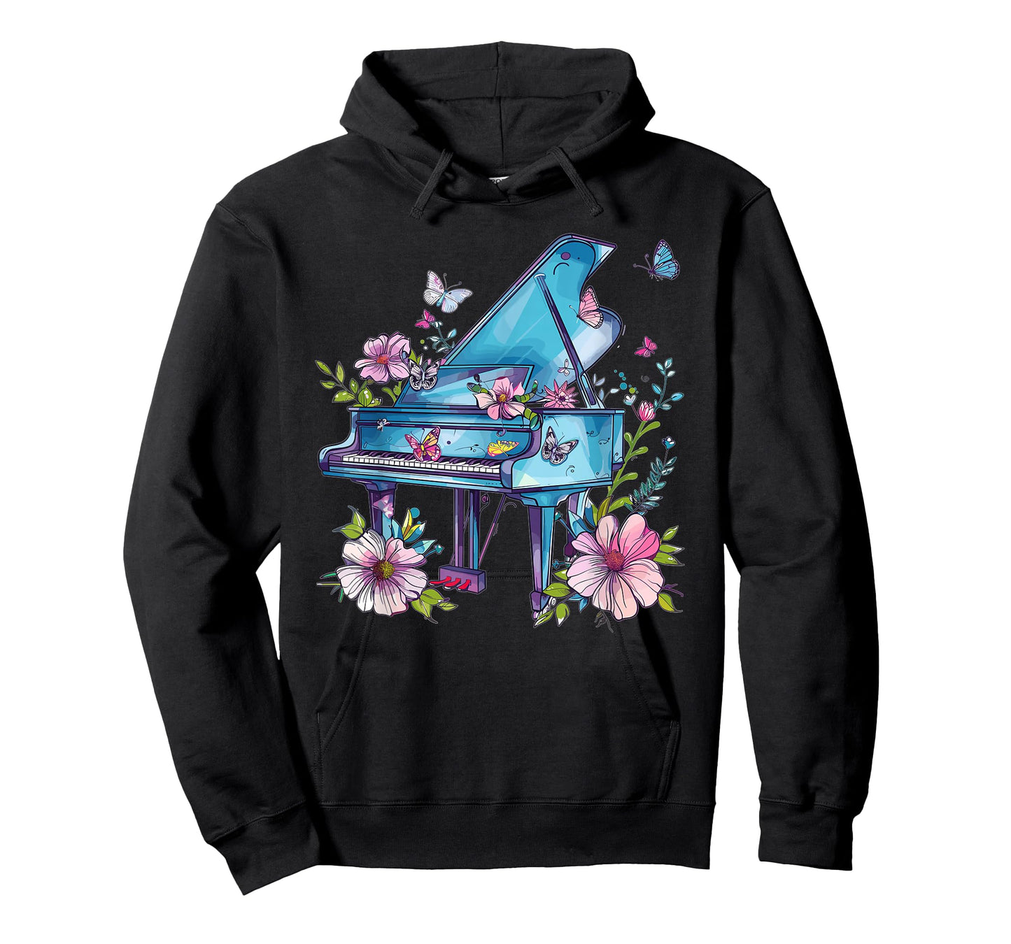 Colorful Piano With Flowers I Music Piano T-Shirt