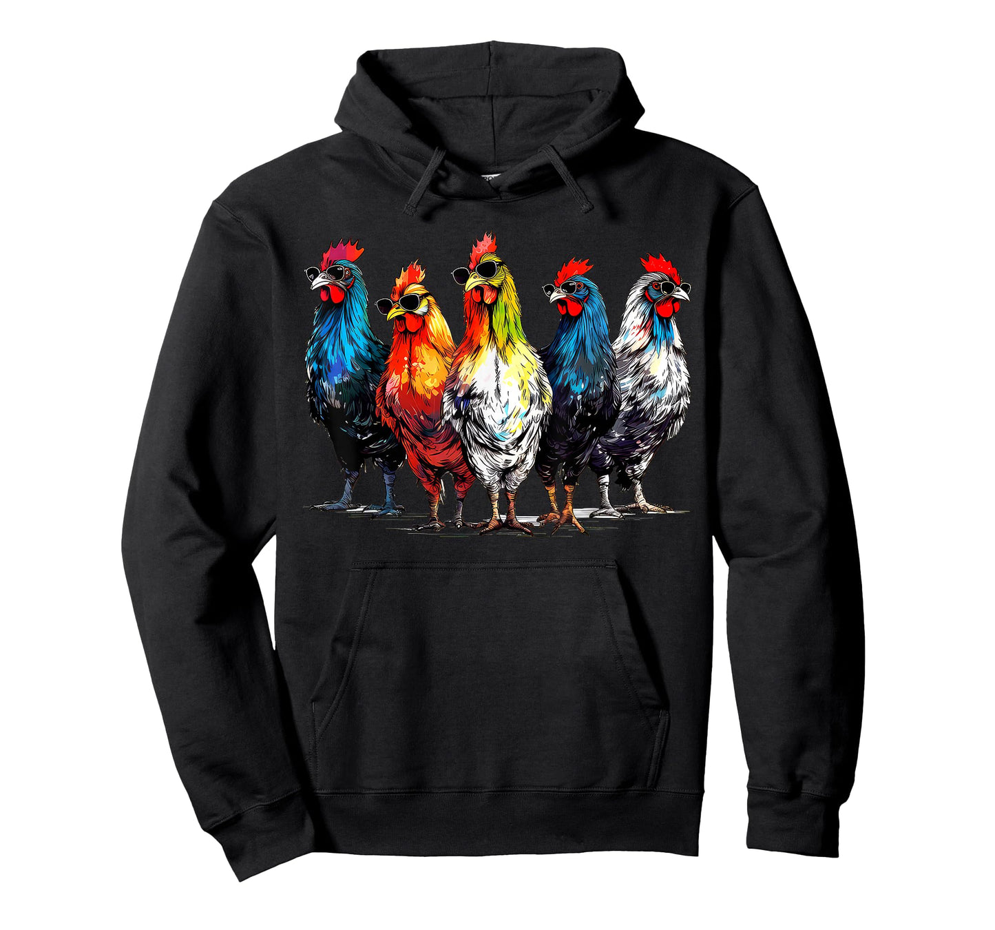 Cool Rooster Wearing Sunglasses Farmer Retro Farm Animals T-Shirt