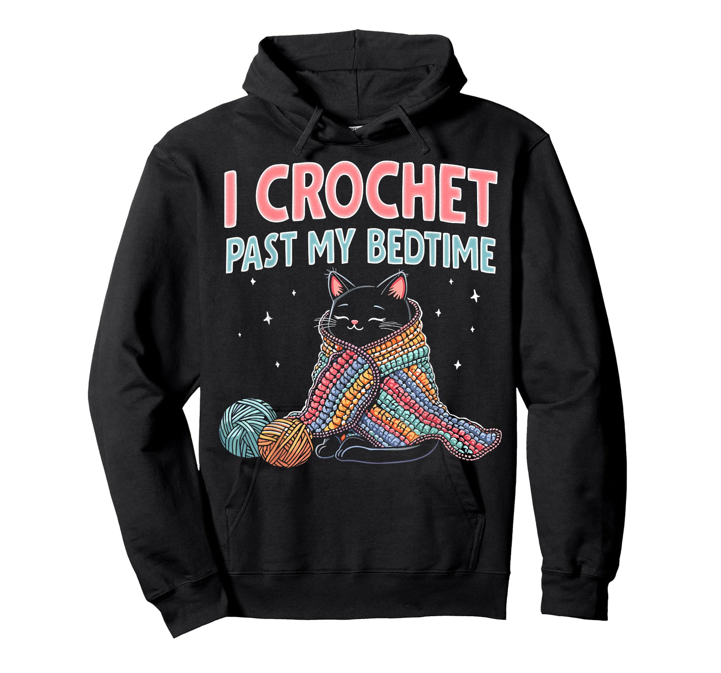 Cat I crochet past my bedtime cute cat crocheting T-Shirt for Men Women Kids