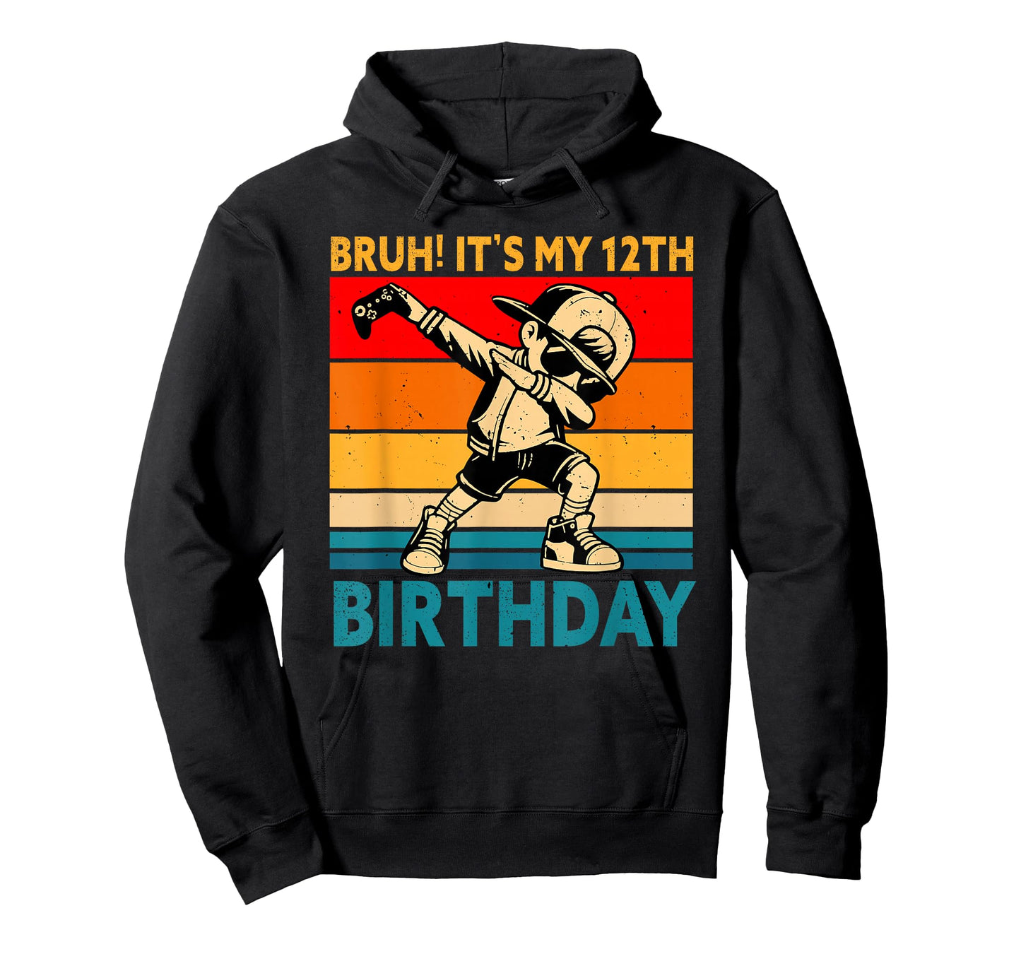 Bruh It's My 12th Birthday 12 Years Old Boy Dabbing Gamer T-Shirt