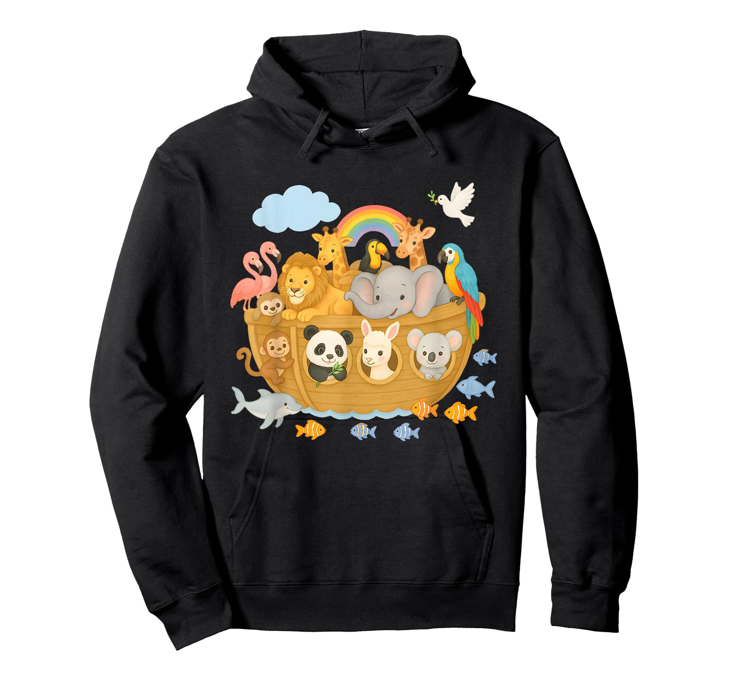 Cute Archa Noah Animal Boat Bible Story Children's Design T-Shirt
