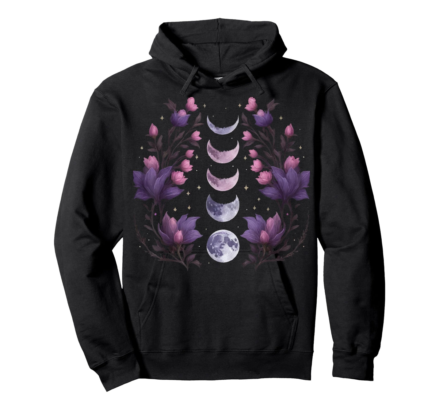 Celestial Moon Phase BOHO Wildflowers Zodiac Witchcore T-Shirt