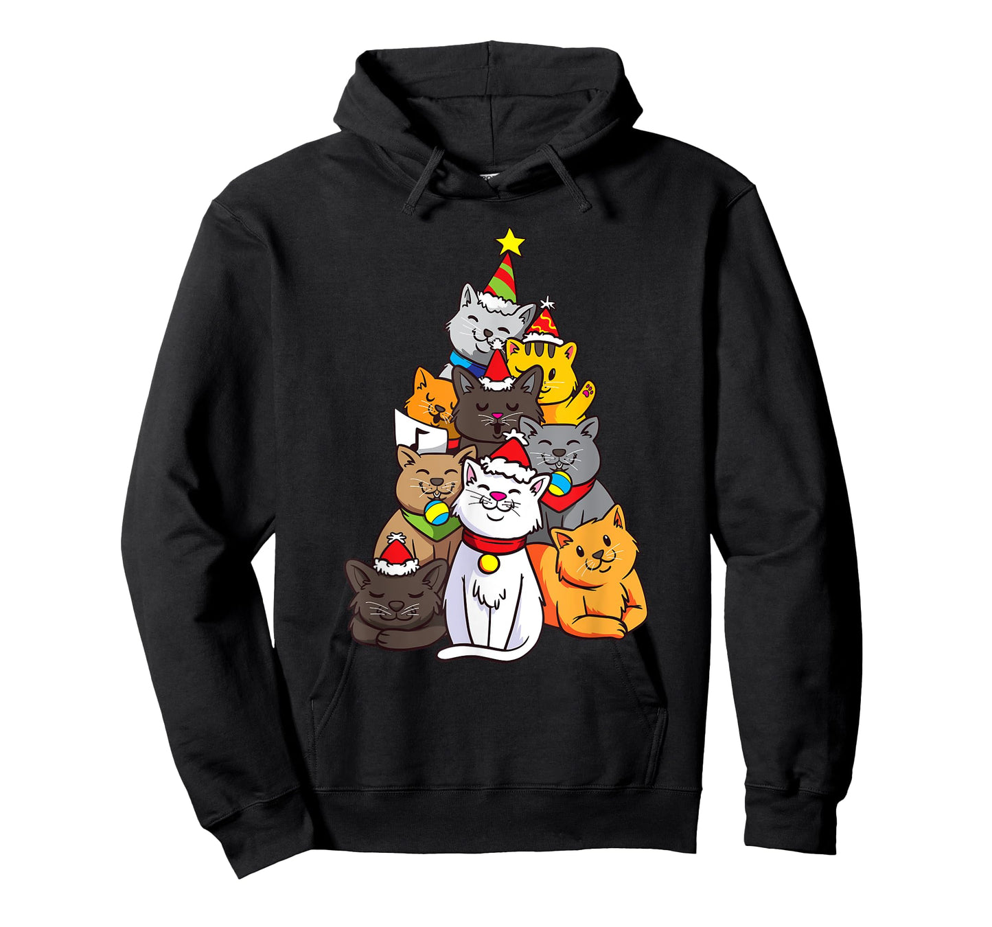 Cute Cat Tree Cats Kitten Christmas Christmas Tree T-Shirt