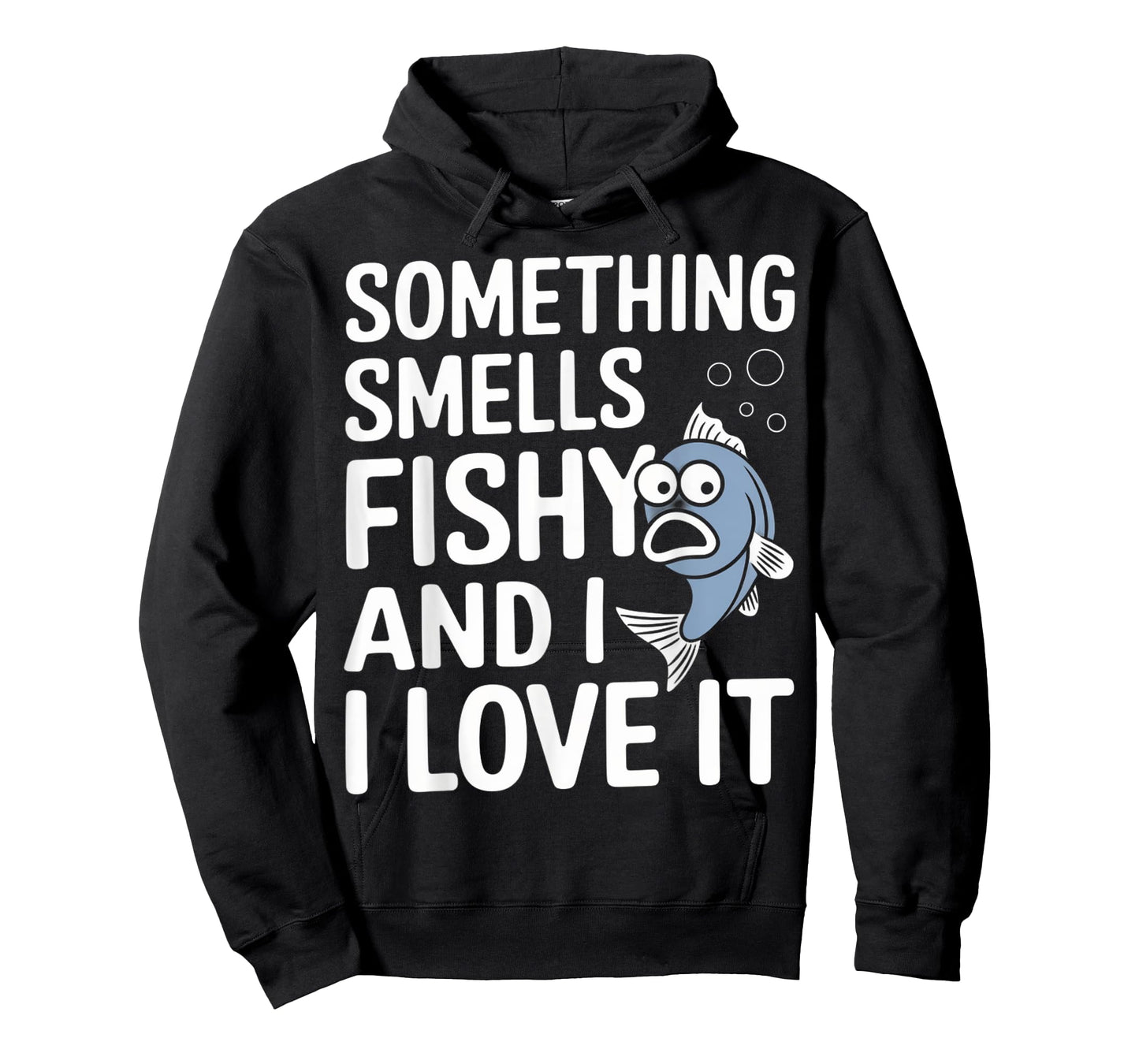 Smells Fishy Gift For Fisherman Short Funny Fishing Puns T-Shirt