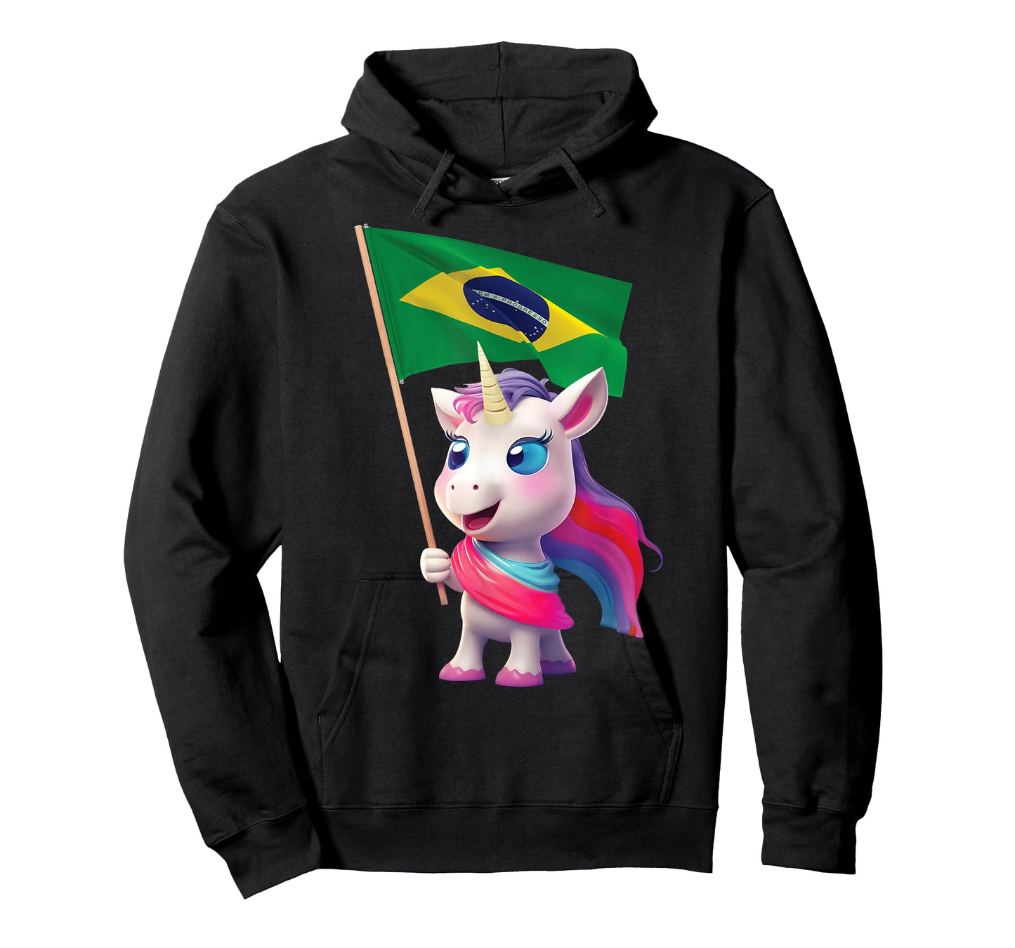 Brazilian Flag Unicorn Brazil Kids Rio De Janeiro Paulo Cute T-Shirt