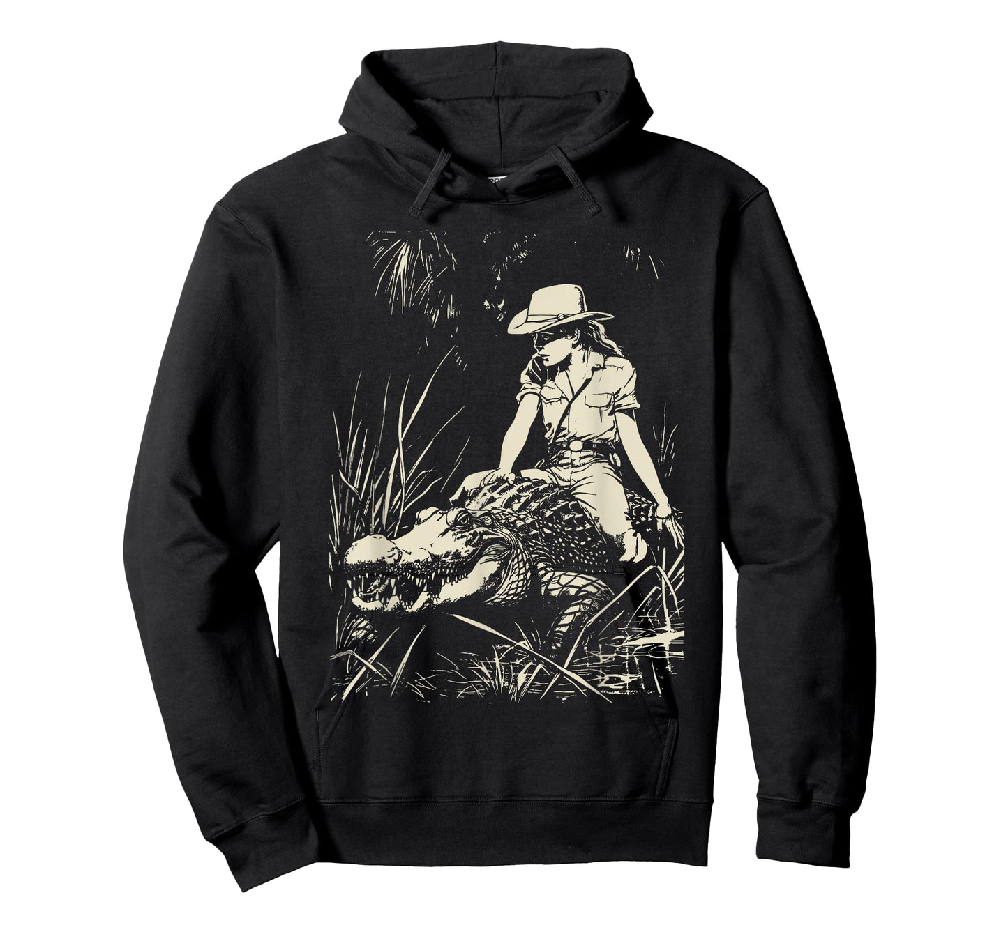 Girl riding Alligator | Weird Funny Florida Crocodile Meme T-Shirt