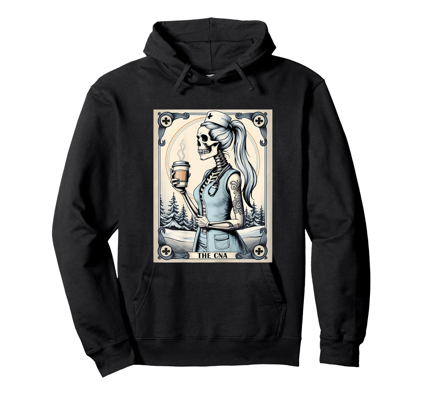 Certified Nurse Assistant Tarot Card Skeleton CNA Halloween T-Shirt
