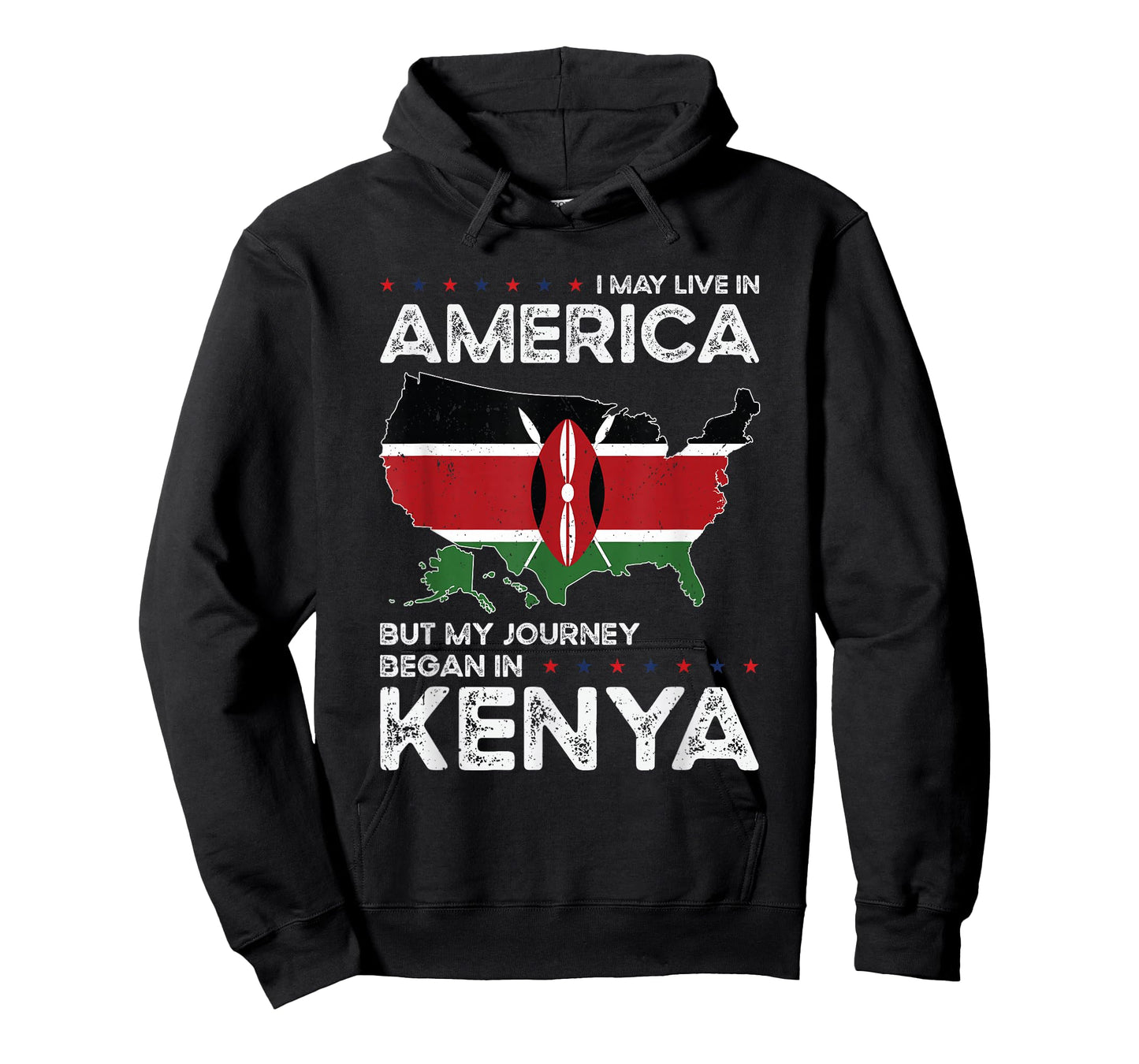 Kenyan American Patriot USA Grown Kenya US Flag T-Shirt