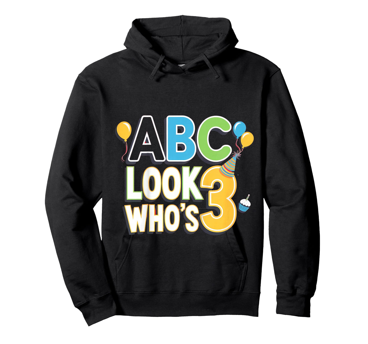 Alphabet Birthday ABC Look Who's 3 Three Years Old T-Shirt