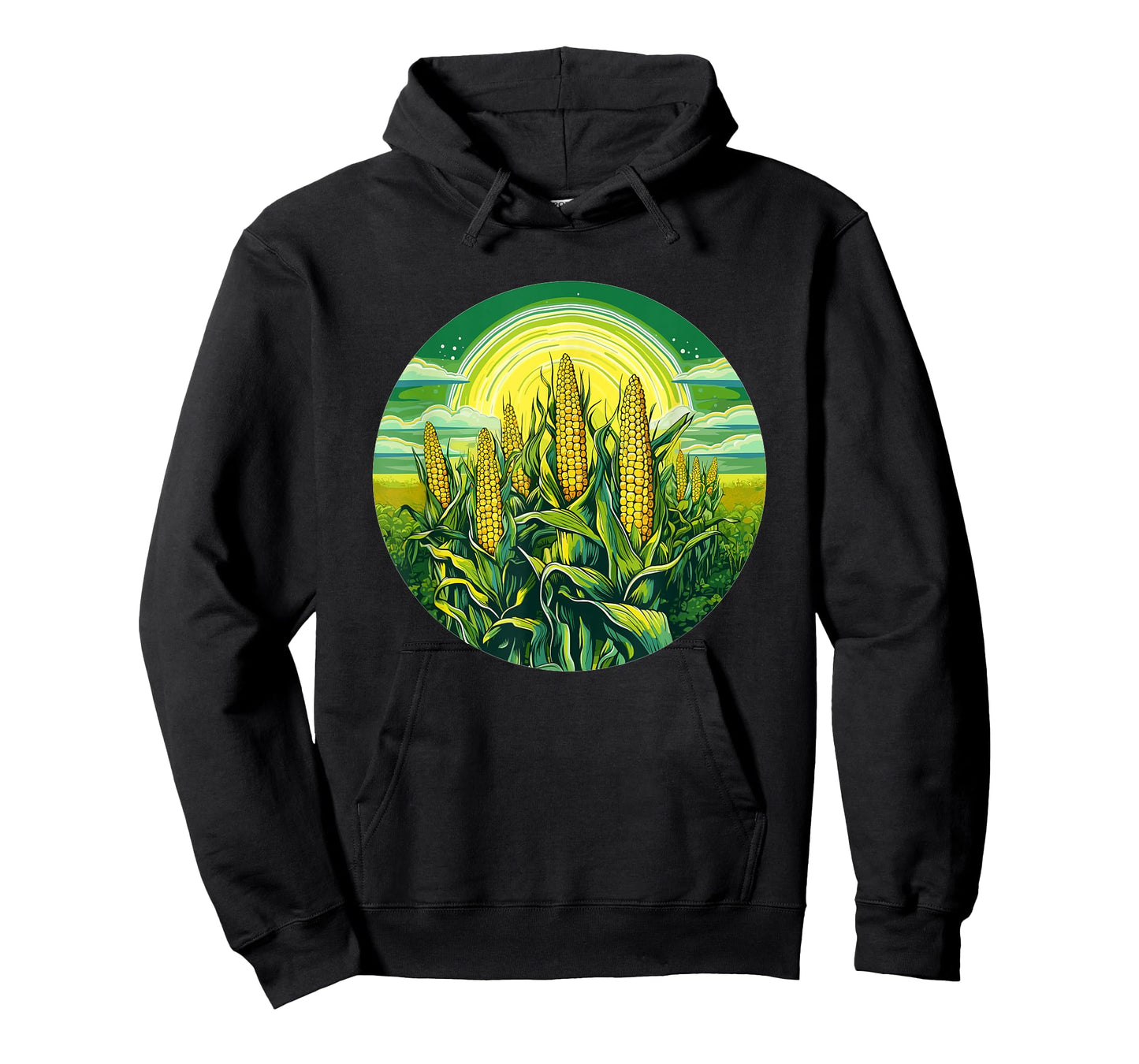 Cornfield Under Radiant Sun Nature Scene T-Shirt
