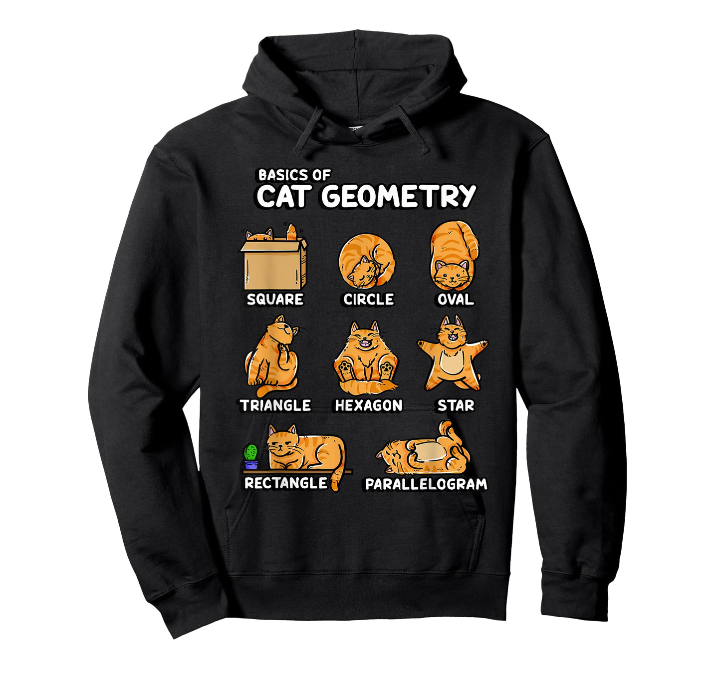 Basic Cat Geometry Cute Cat Cat Lover Cat Owner Math School T-Shirt