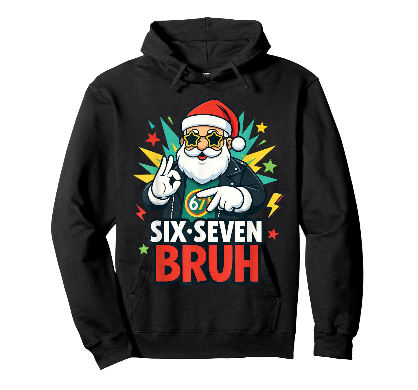 Bruh 67 Six Seven 6 7 Meme gen Alpha Christmas gen z Xmas T-Shirt
