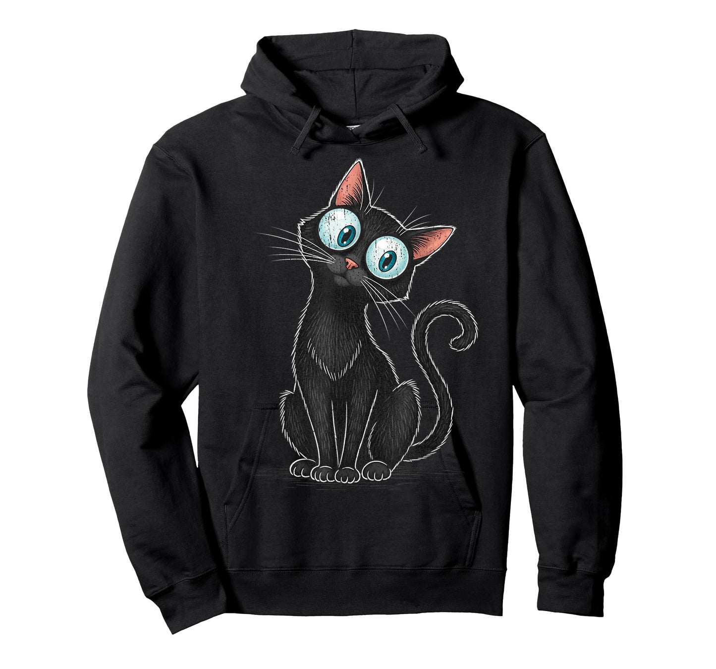 Womens Creepy Cat Cute Cat Meme Funny Black Cat Kitten Lover T-Shirt